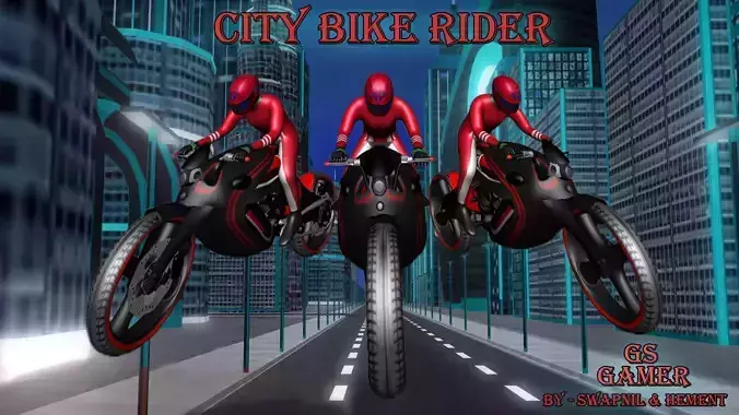 Bike Rider Gaming Low-poly 3D model