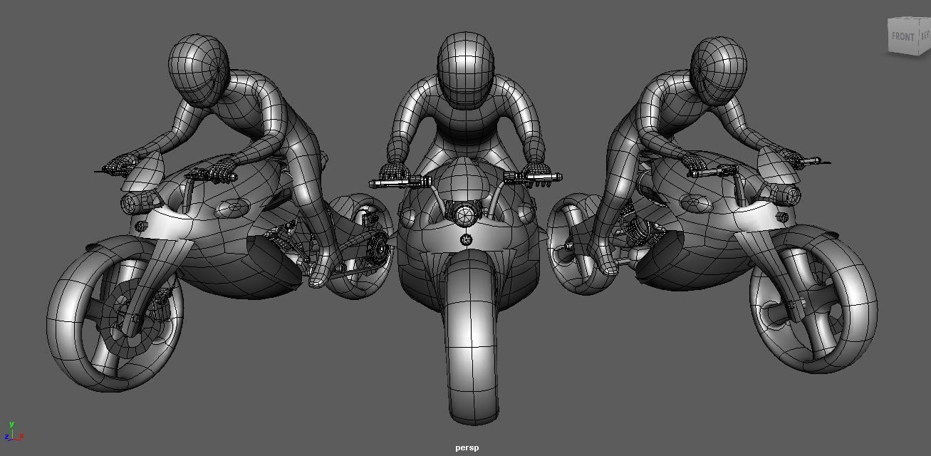 Bike Rider Gaming Low-poly 3D model_2