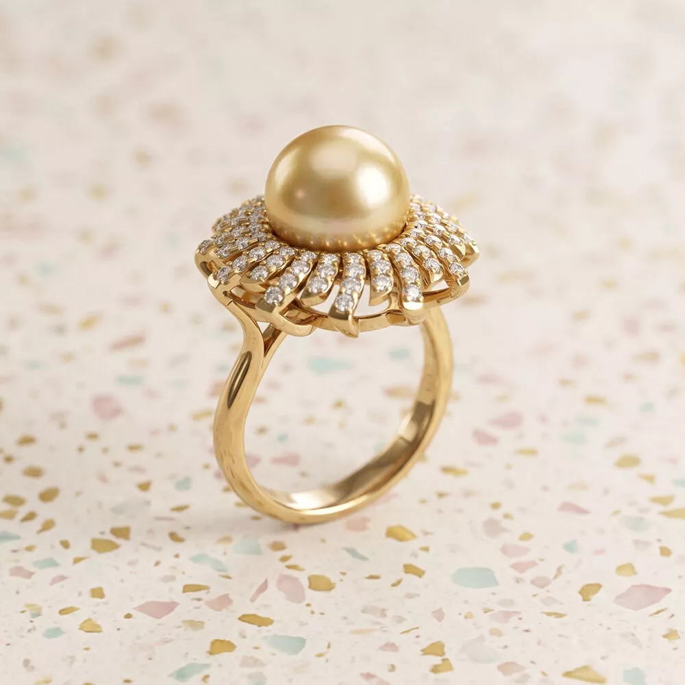 Pearl ring 3D print model