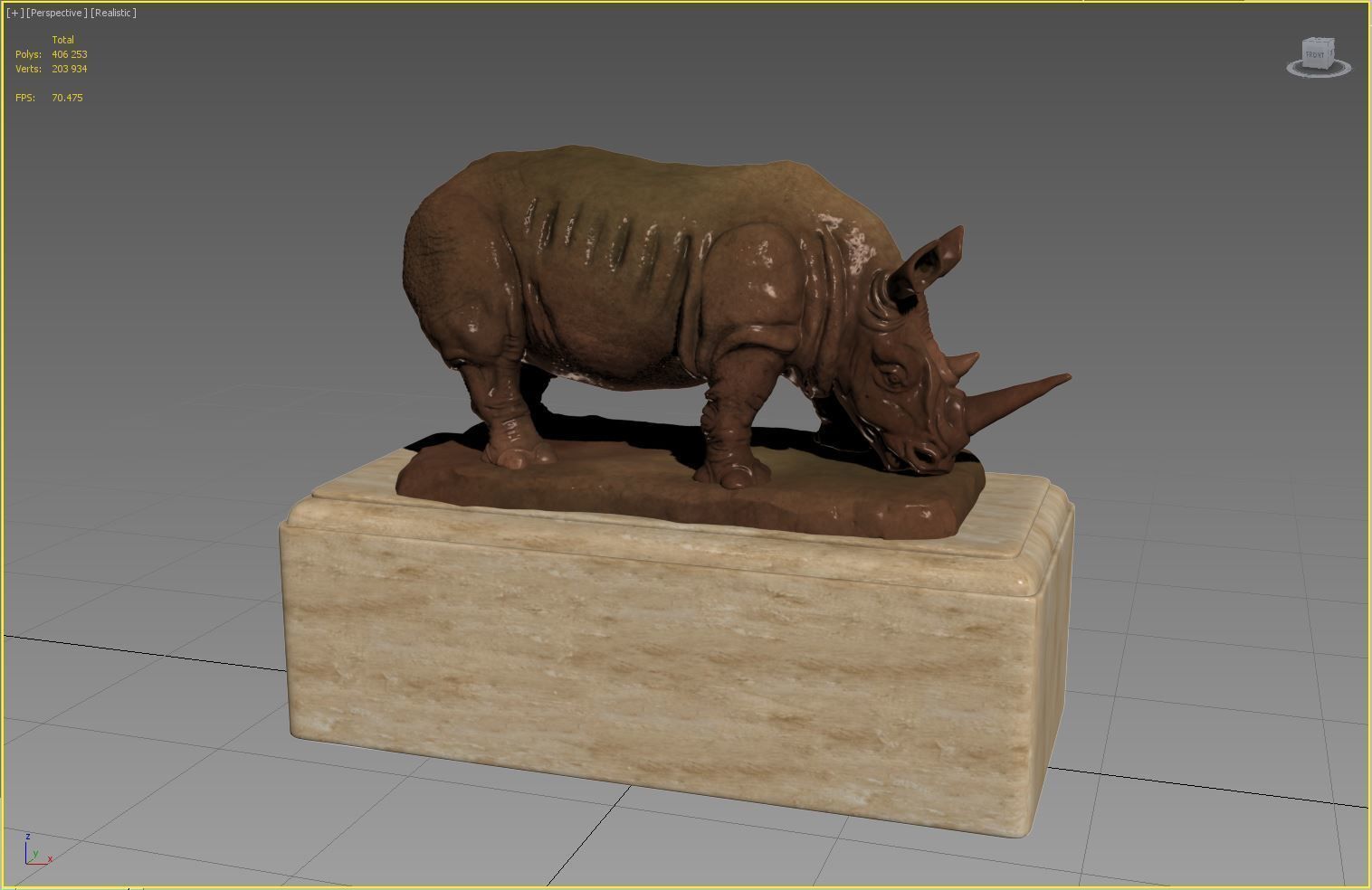 RH Rhino sculpture 3D model_6