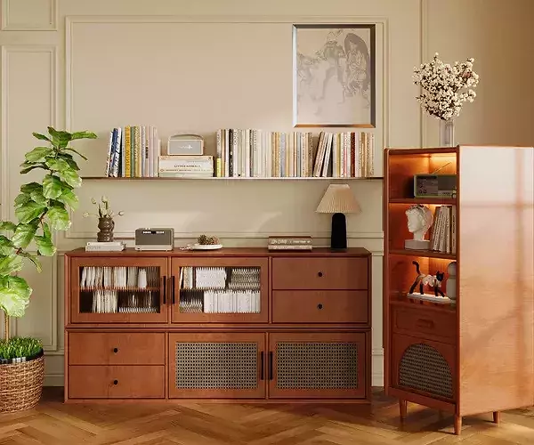 French retro-style living room 3D model 5