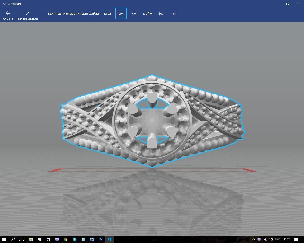 Ring amethyst engagement 3D print model_10