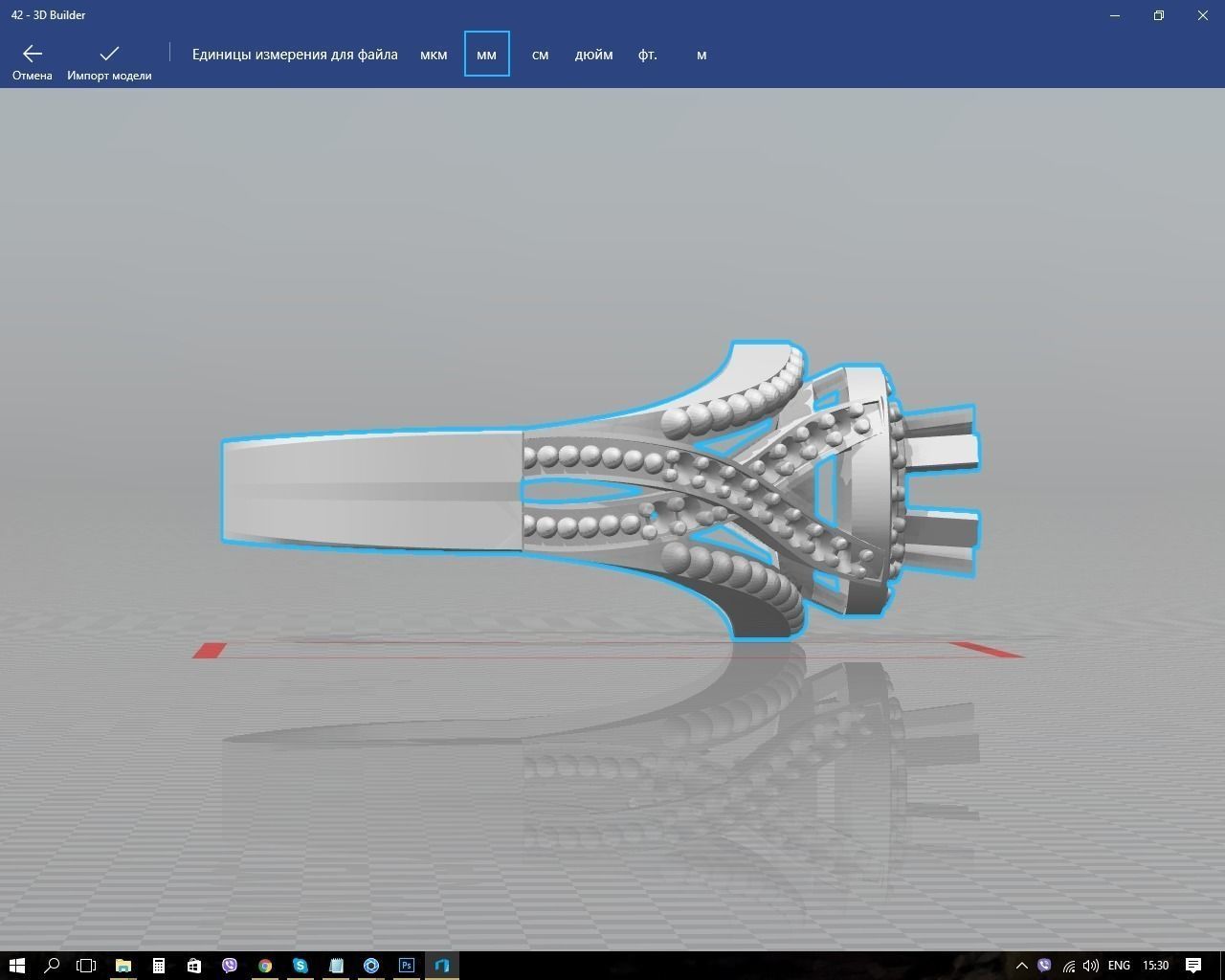 Ring amethyst engagement 3D print model_13