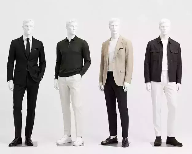 4 Male Mannequin Collection Store Display 006