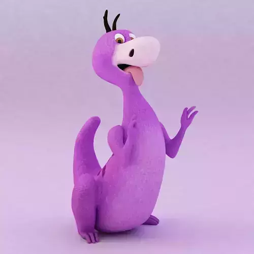 CARTOONIST DINOSAUR CHARACTER Low-poly 3D model