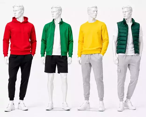 4 Male Sports Mannequin Collection Store Display 007