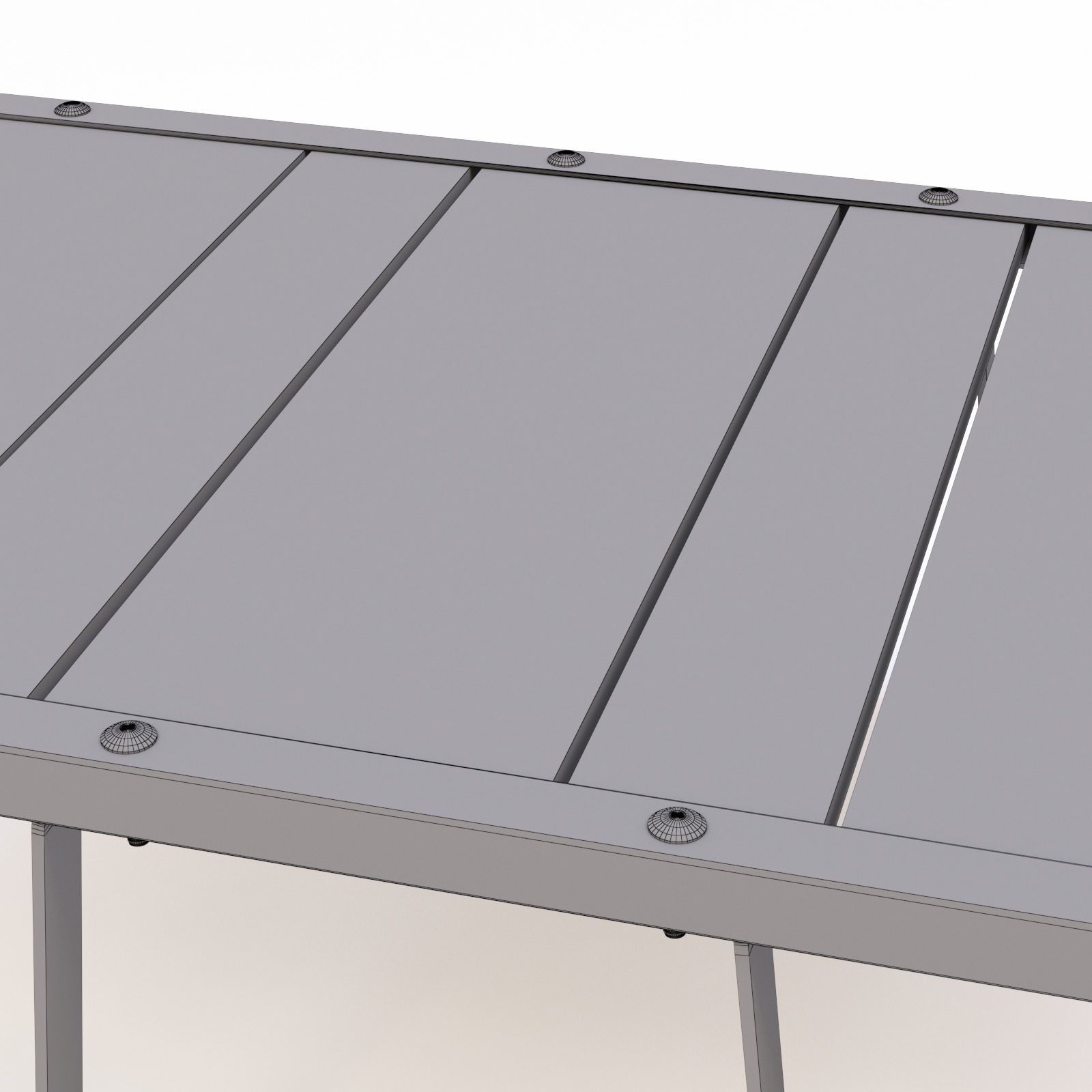 TABLE wooden coffee with metal legs 3D model_7