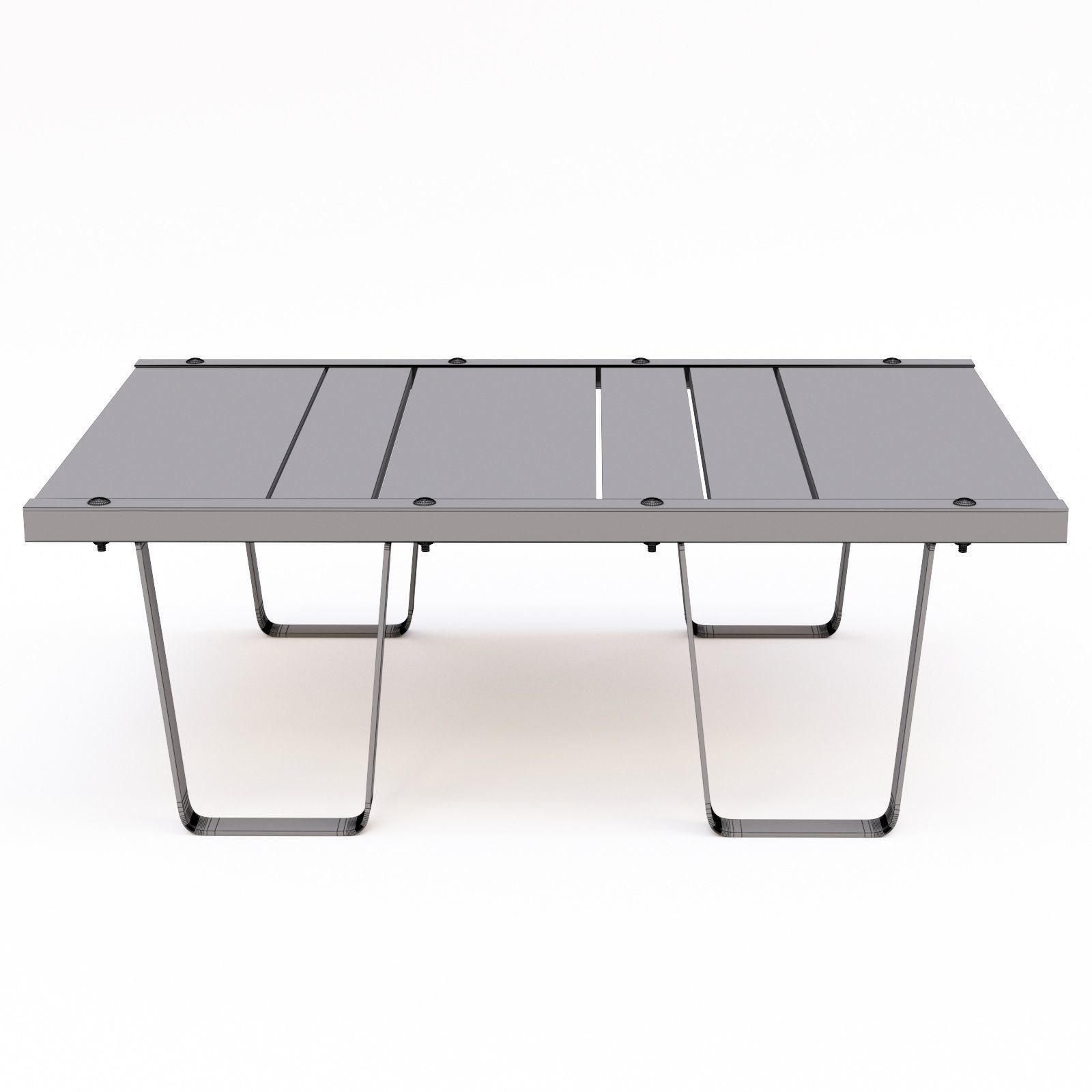 TABLE wooden coffee with metal legs 3D model_6