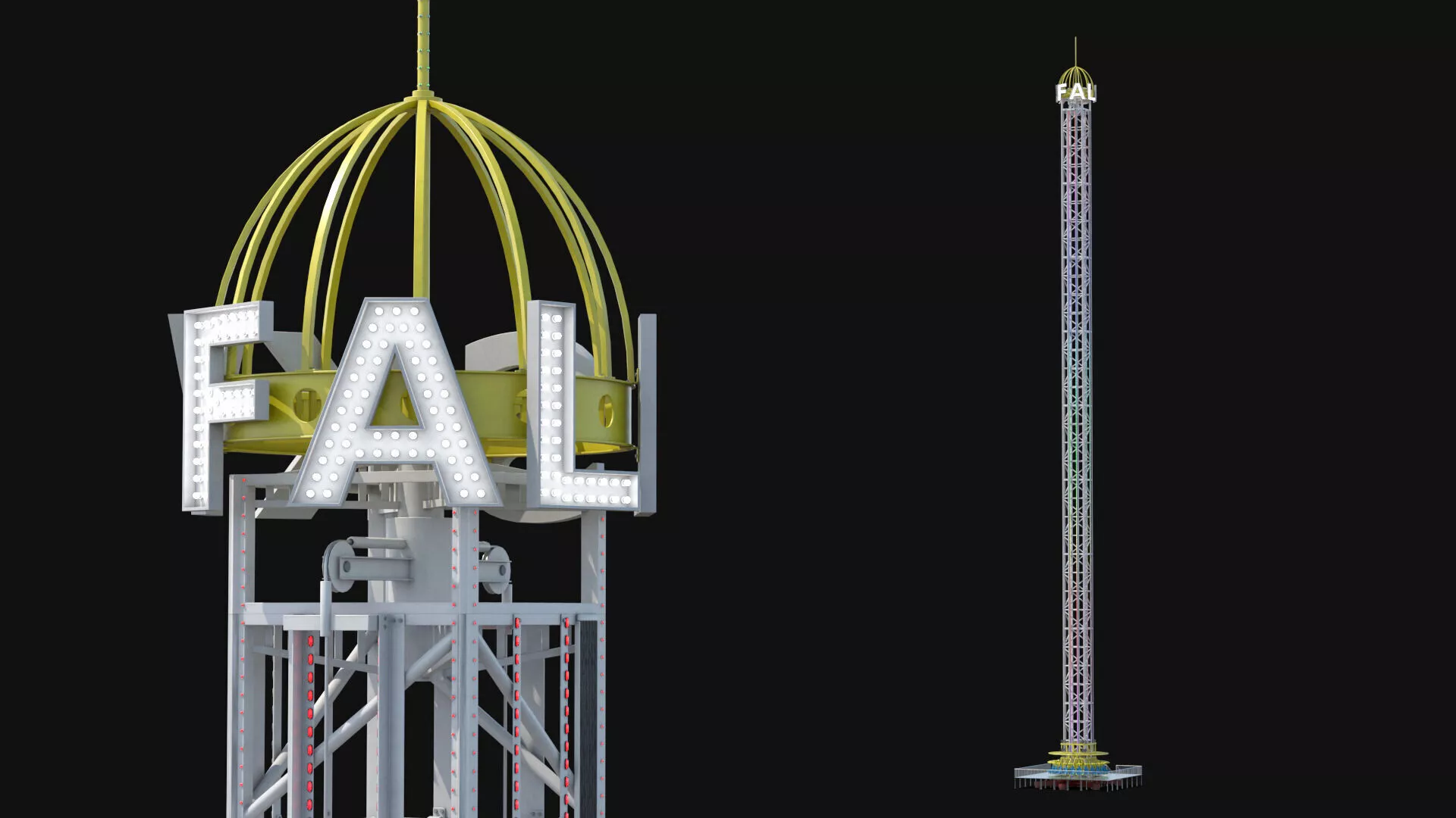 Skyfall Attraction Rigged 3D model