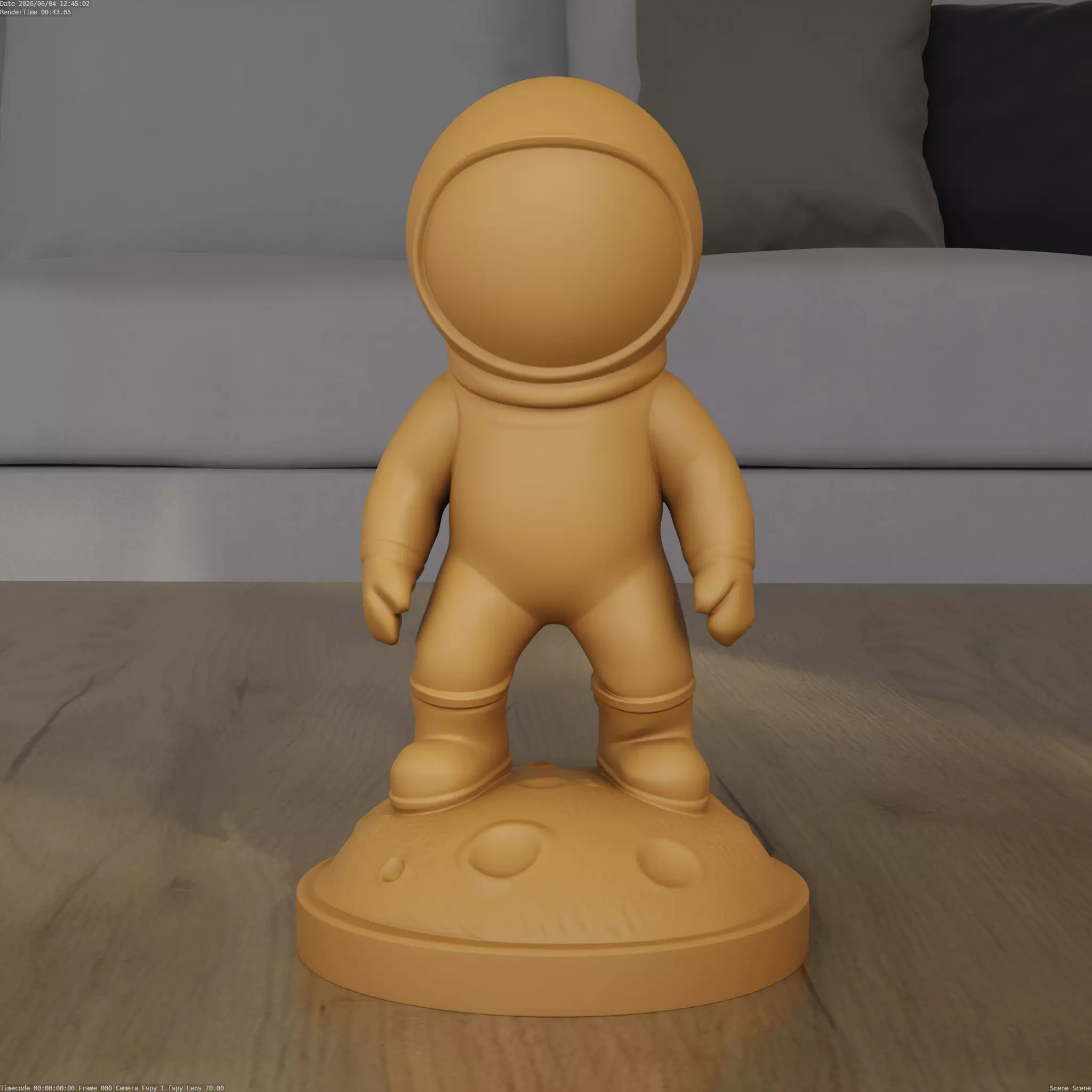 Minimalist Astronaut Statue 3D Printable STL File 3D print model