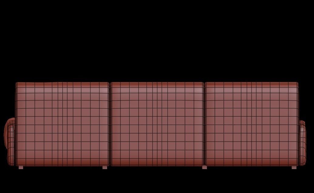 Low-Poly Manhattan Couch Low-poly 3D model_5