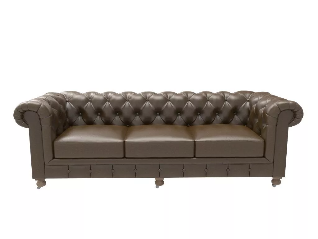 Chesterfield sofa Low-poly 3D model