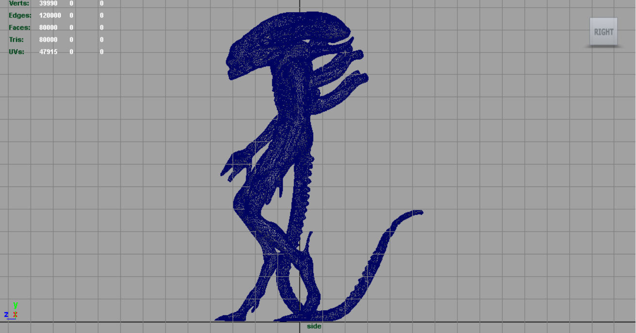 Alien Xenomorph 3D model_14