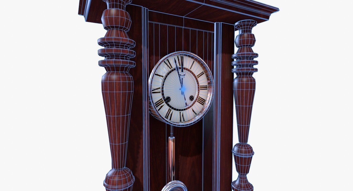 Pendulum Wall Clock 3D model_8