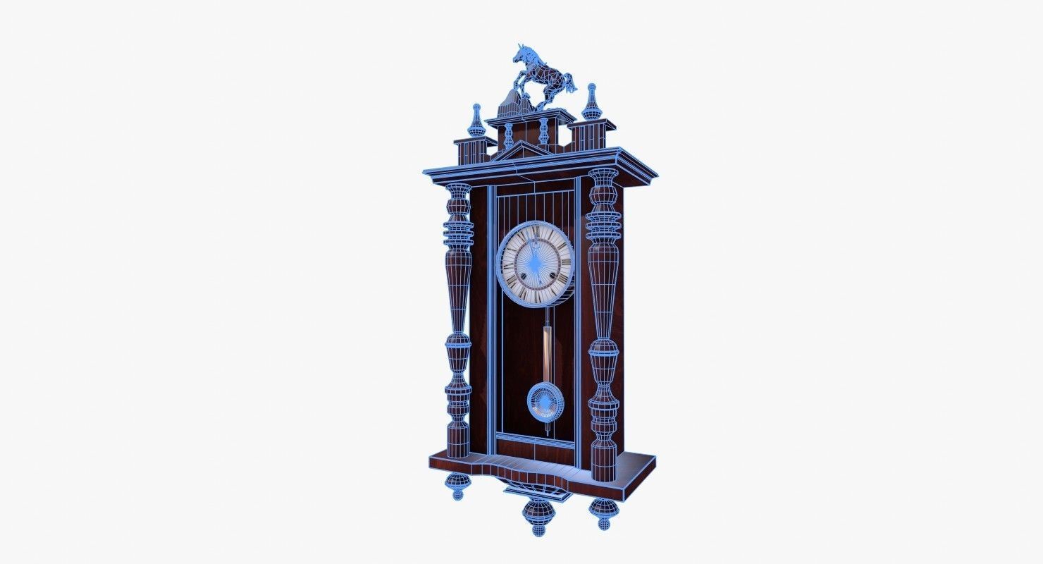 Pendulum Wall Clock 3D model_6