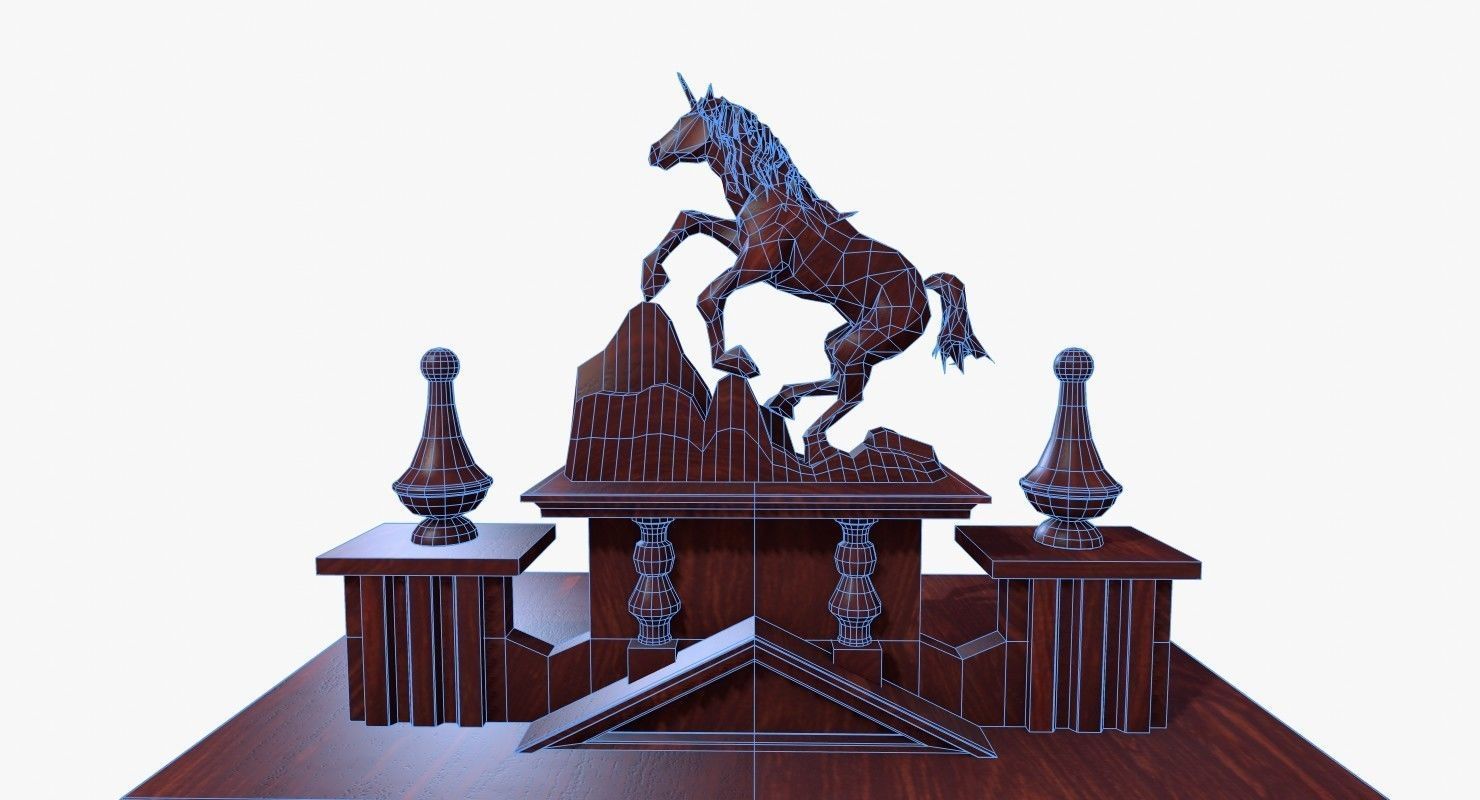 Pendulum Wall Clock 3D model_9