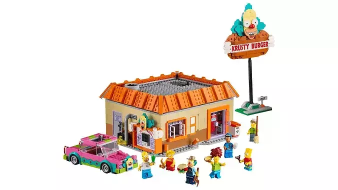 MB-10352 Cartoon Fast Food Restaurant 3D print model