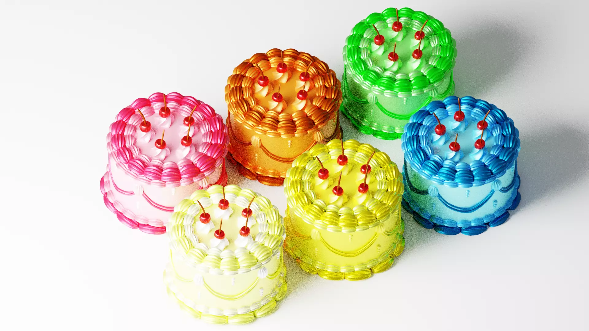 Vintage Stylized Cake 3D Asset Low-poly 3D model
