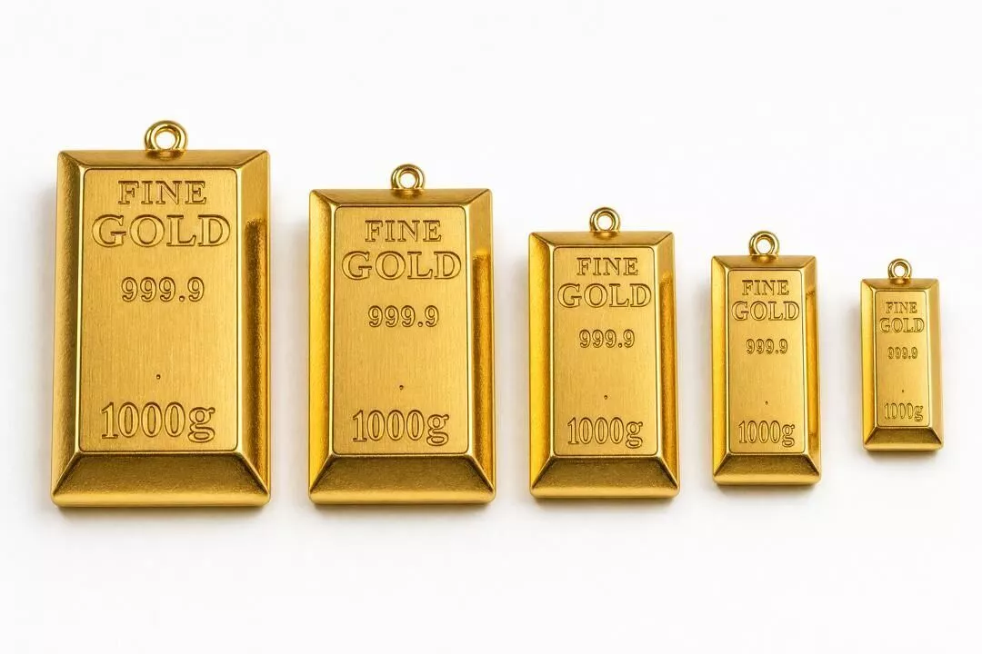 Gold Bar Pendant Collection 5 Sizes 3D Printable STL and 3DM 3D print model
