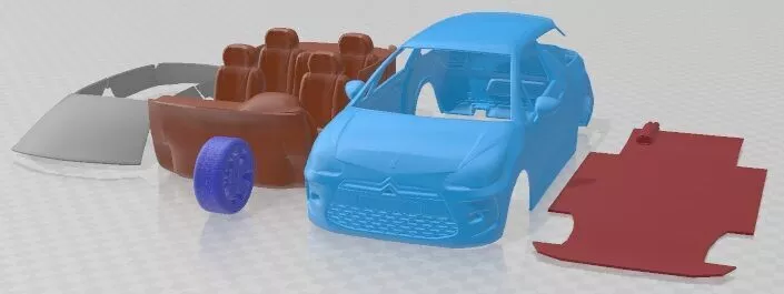 Citroen DS3 2011 Printable Car 3D print model