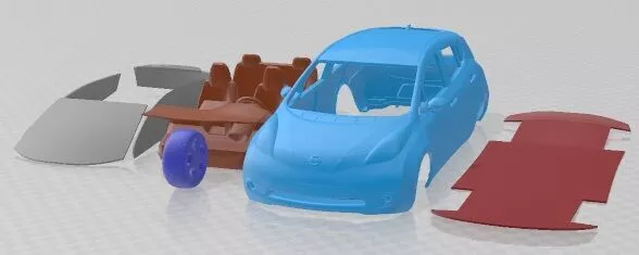 Nissan Leaf 2011 Printable Car 3D print model