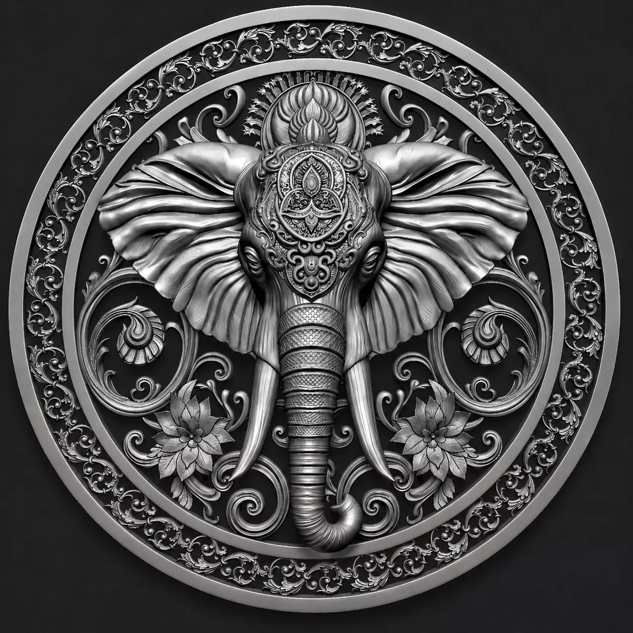 ELEPHANT PENDANT 40MM 60MM 3D print model