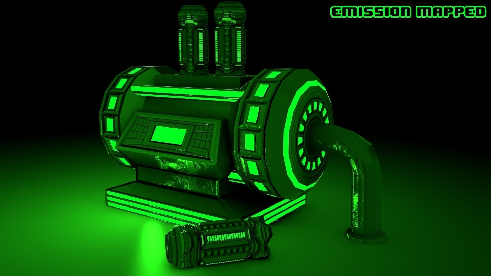 PBR Scifi Container and Industrial Assets Set Low-poly 3D model_29