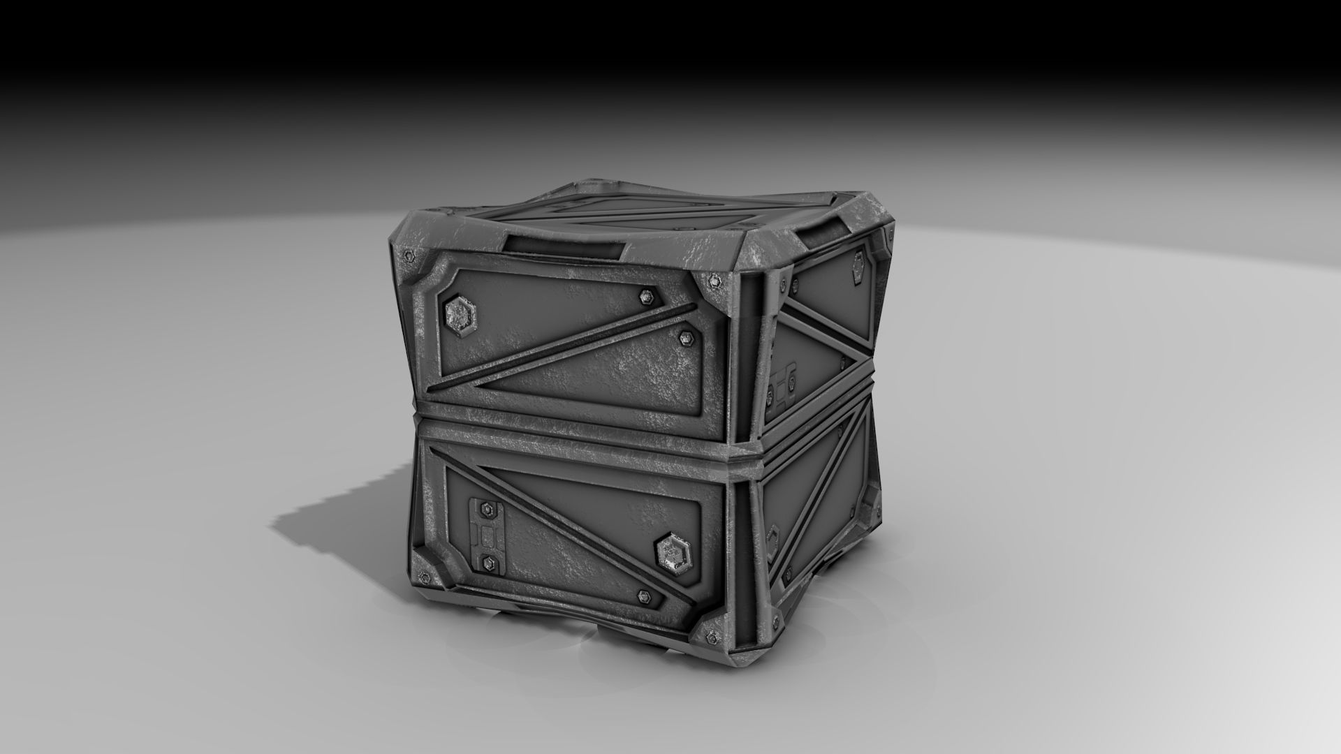 PBR Scifi Container and Industrial Assets Set Low-poly 3D model_19