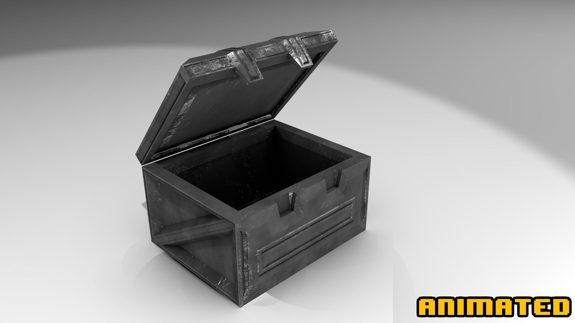 PBR Scifi Container and Industrial Assets Set Low-poly 3D model_25