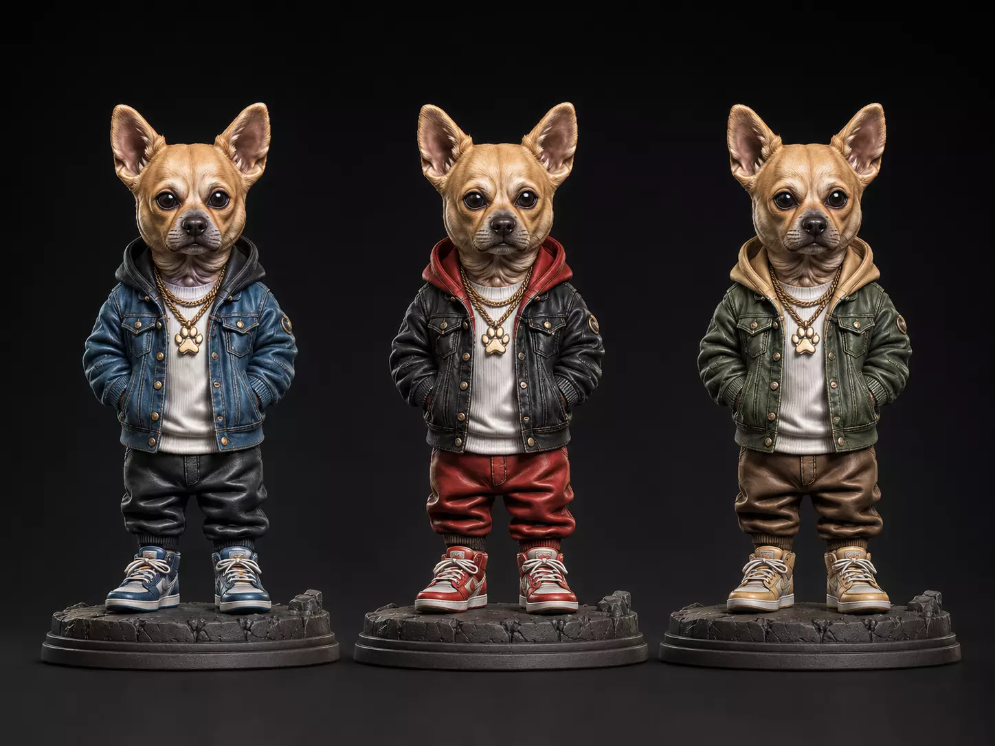 Street King Chihuahua Urban Designer Toy STL 3D print model