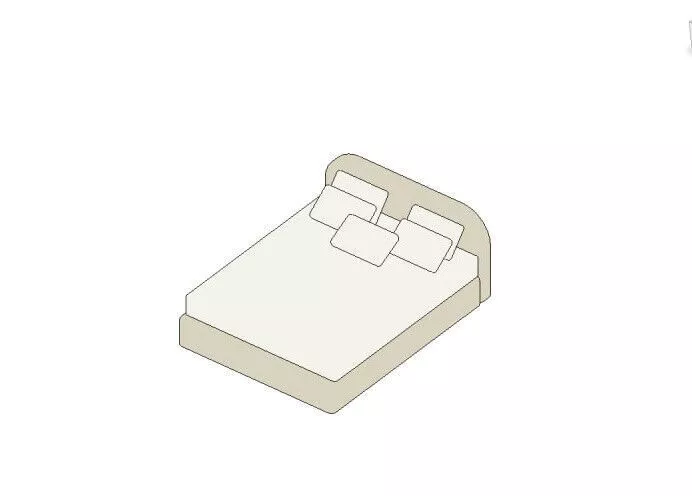 Bed parents 3D model
