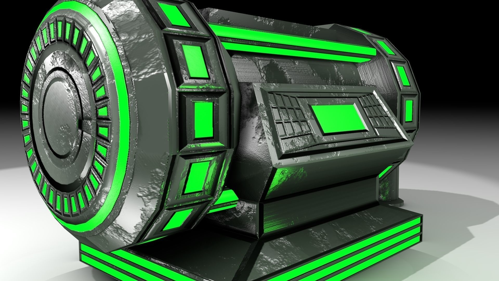 PBR Fuel Cell Generator Game Assets Low-poly 3D model_8