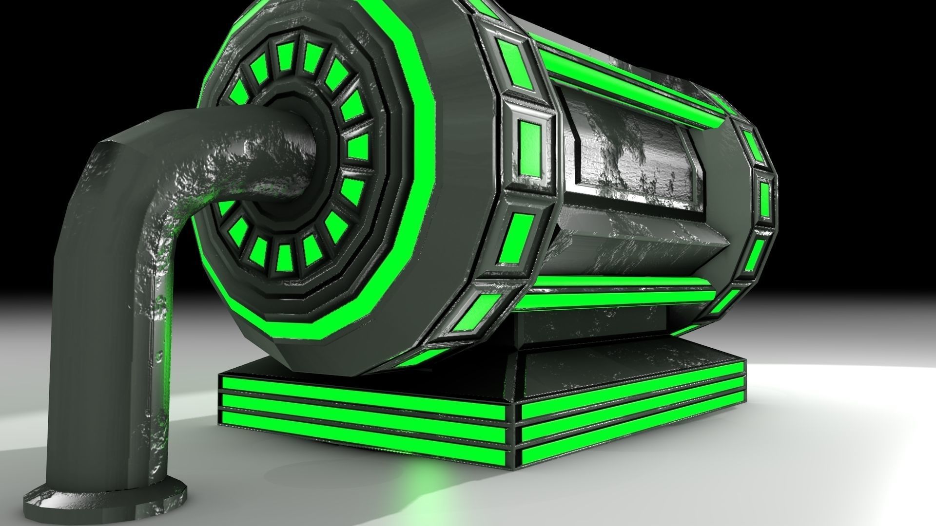 PBR Fuel Cell Generator Game Assets Low-poly 3D model_7