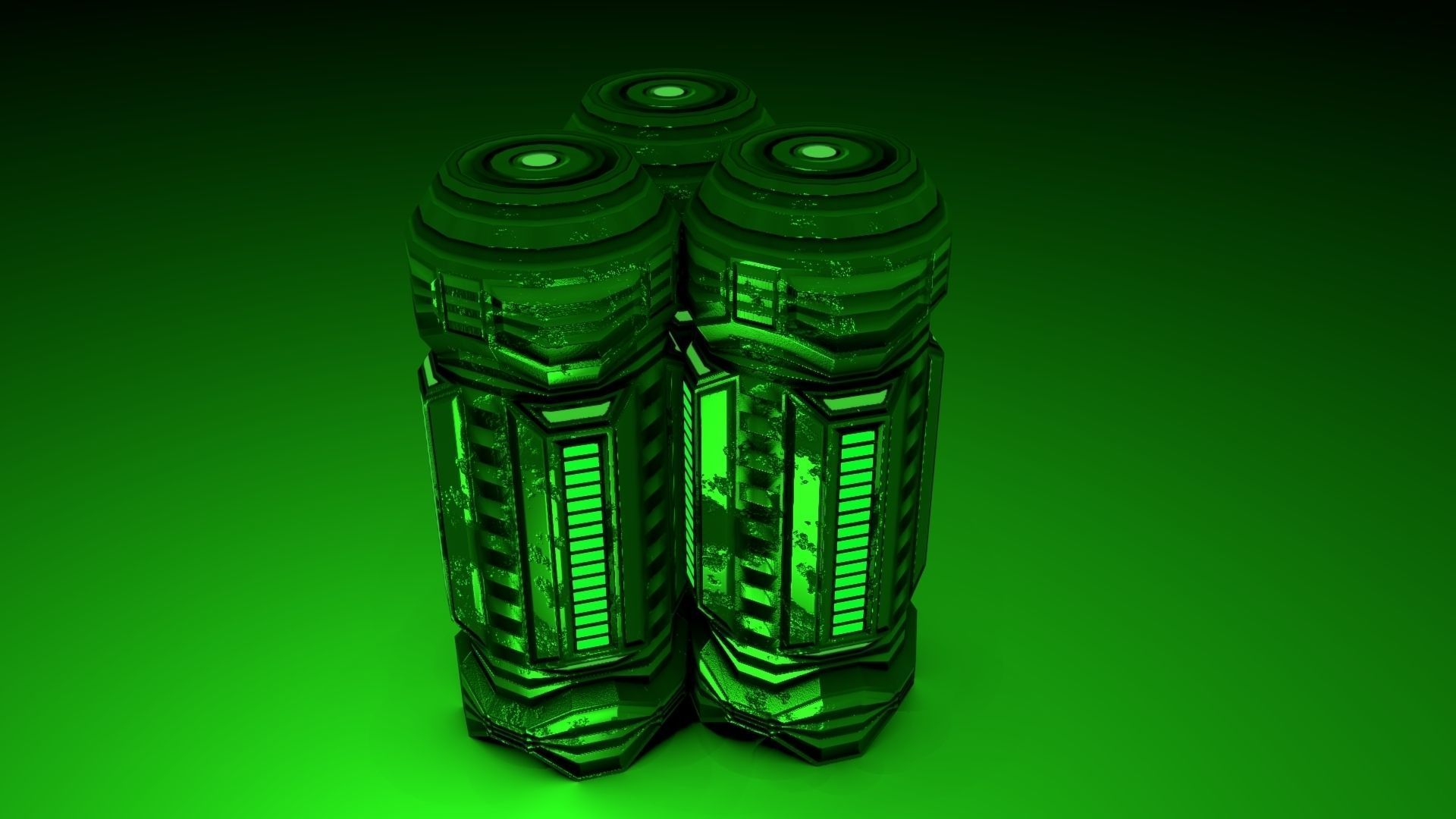 PBR Fuel Cell Generator Game Assets Low-poly 3D model_15