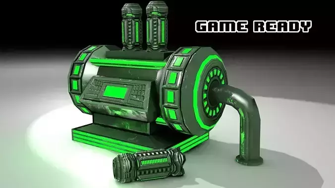 PBR Fuel Cell Generator Game Assets Low-poly 3D model