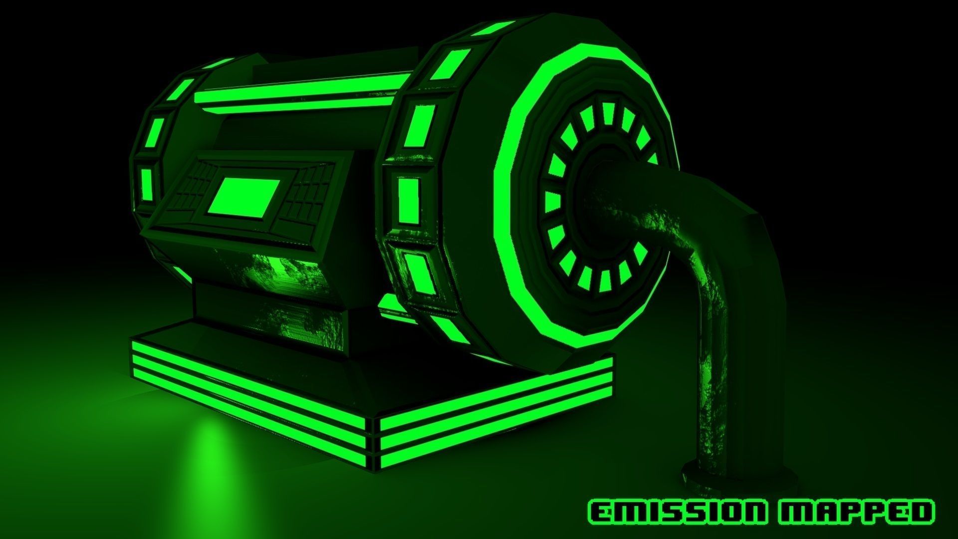 PBR Fuel Cell Generator Game Assets Low-poly 3D model_9