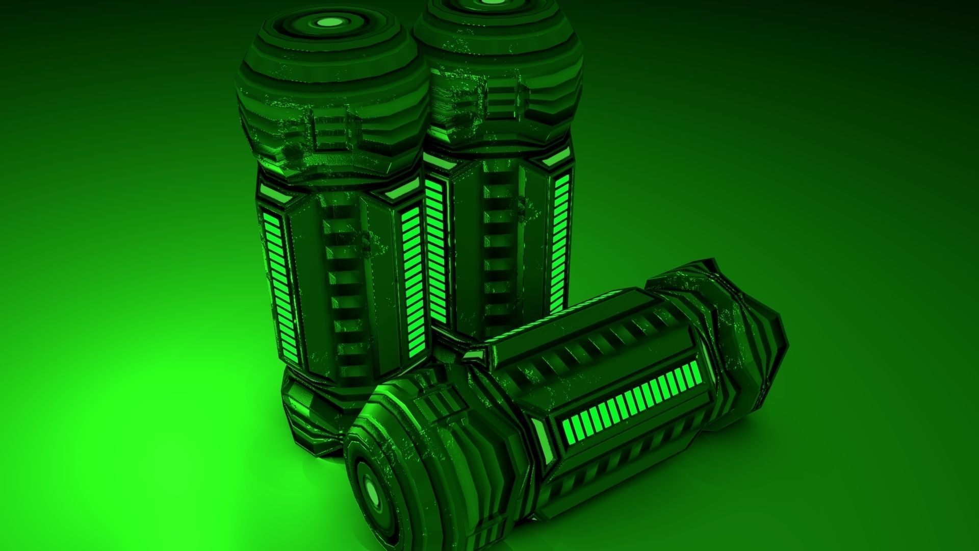 PBR Fuel Cell Generator Game Assets Low-poly 3D model_16