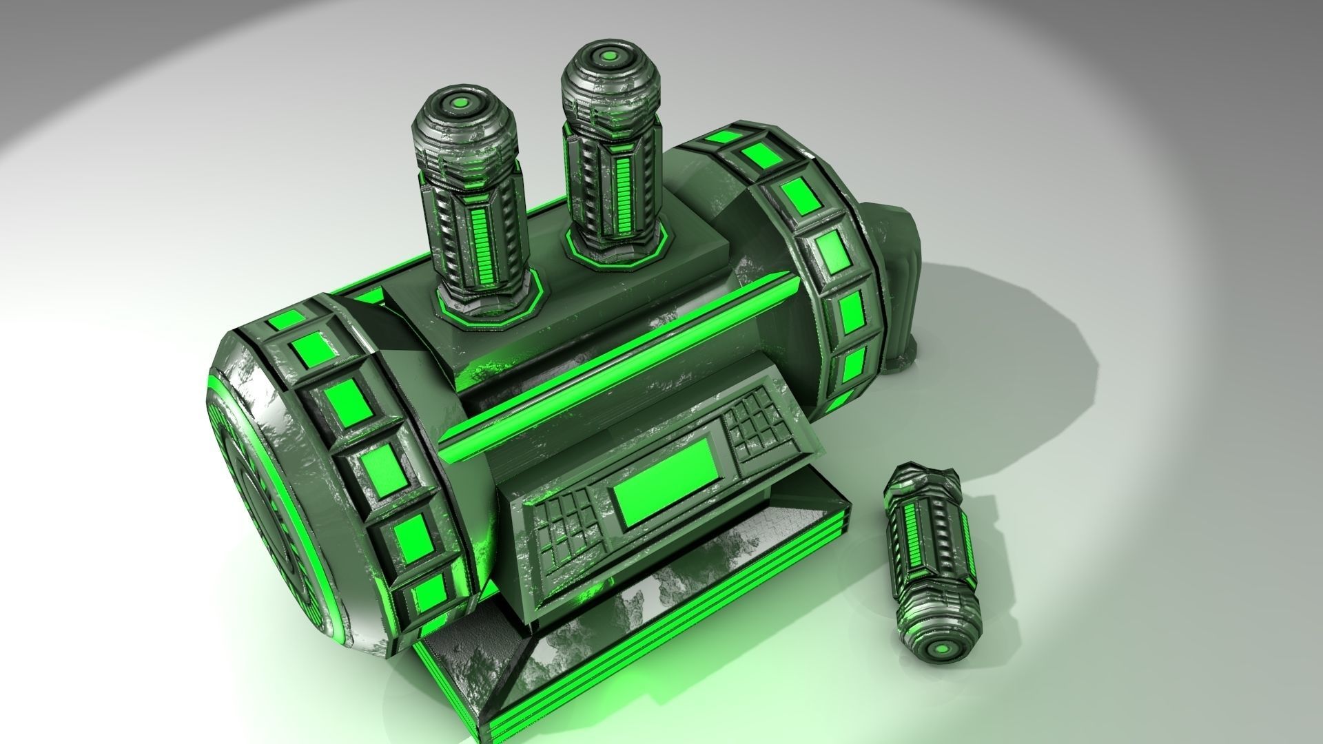 PBR Fuel Cell Generator Game Assets Low-poly 3D model_1