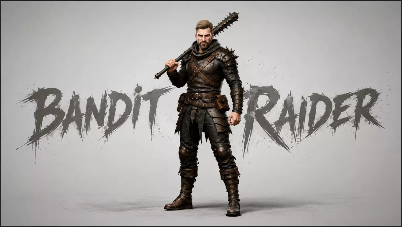 Bandit Raider - Rigged Low-poly 3D model