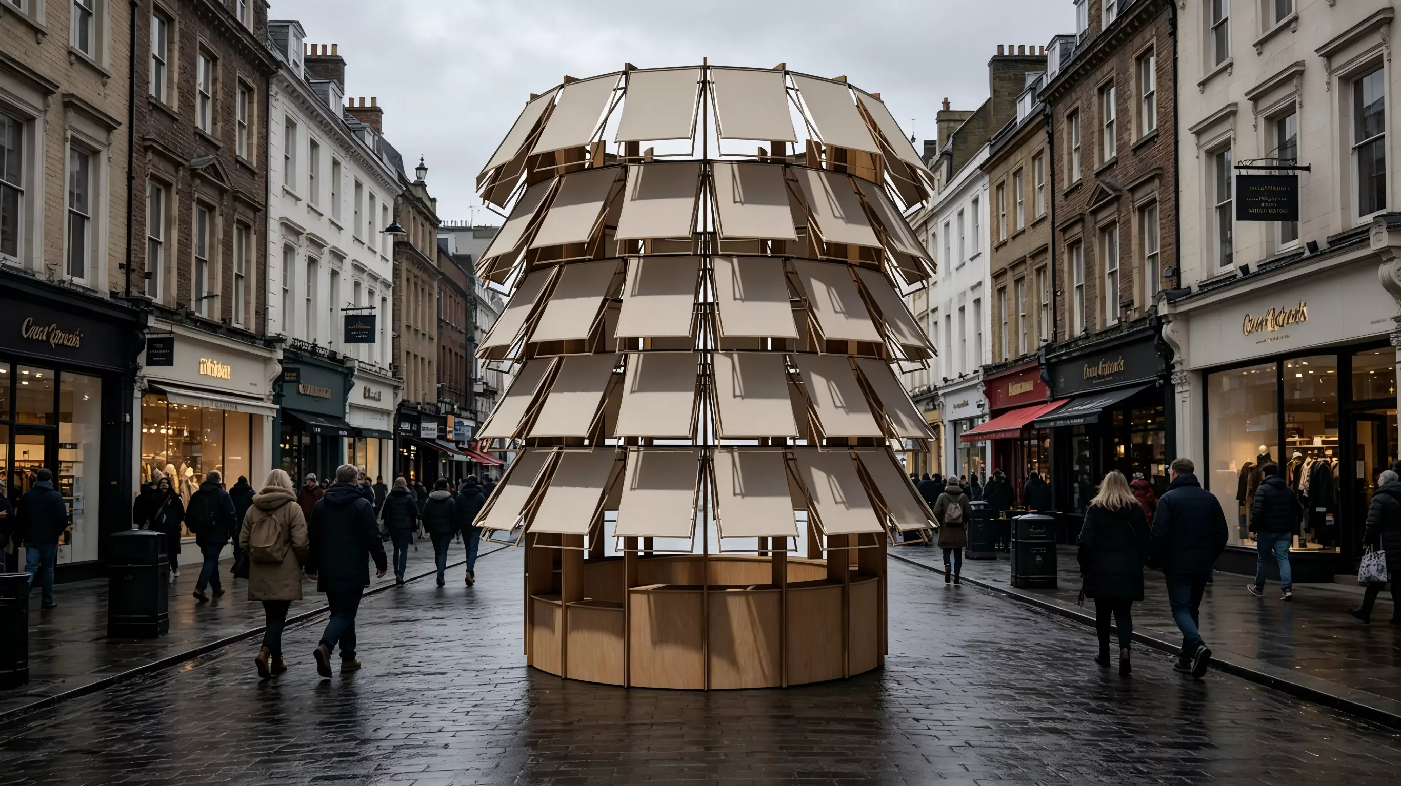 Parametric Cylindrical Louver Observation Pavilion 3D model