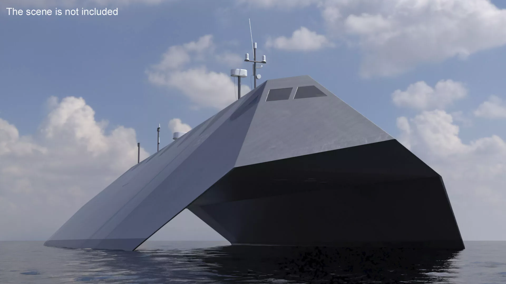 Sea Shadow IX-529 Radar-Invisible Vessel Rigged for Cinema 4D 3D model