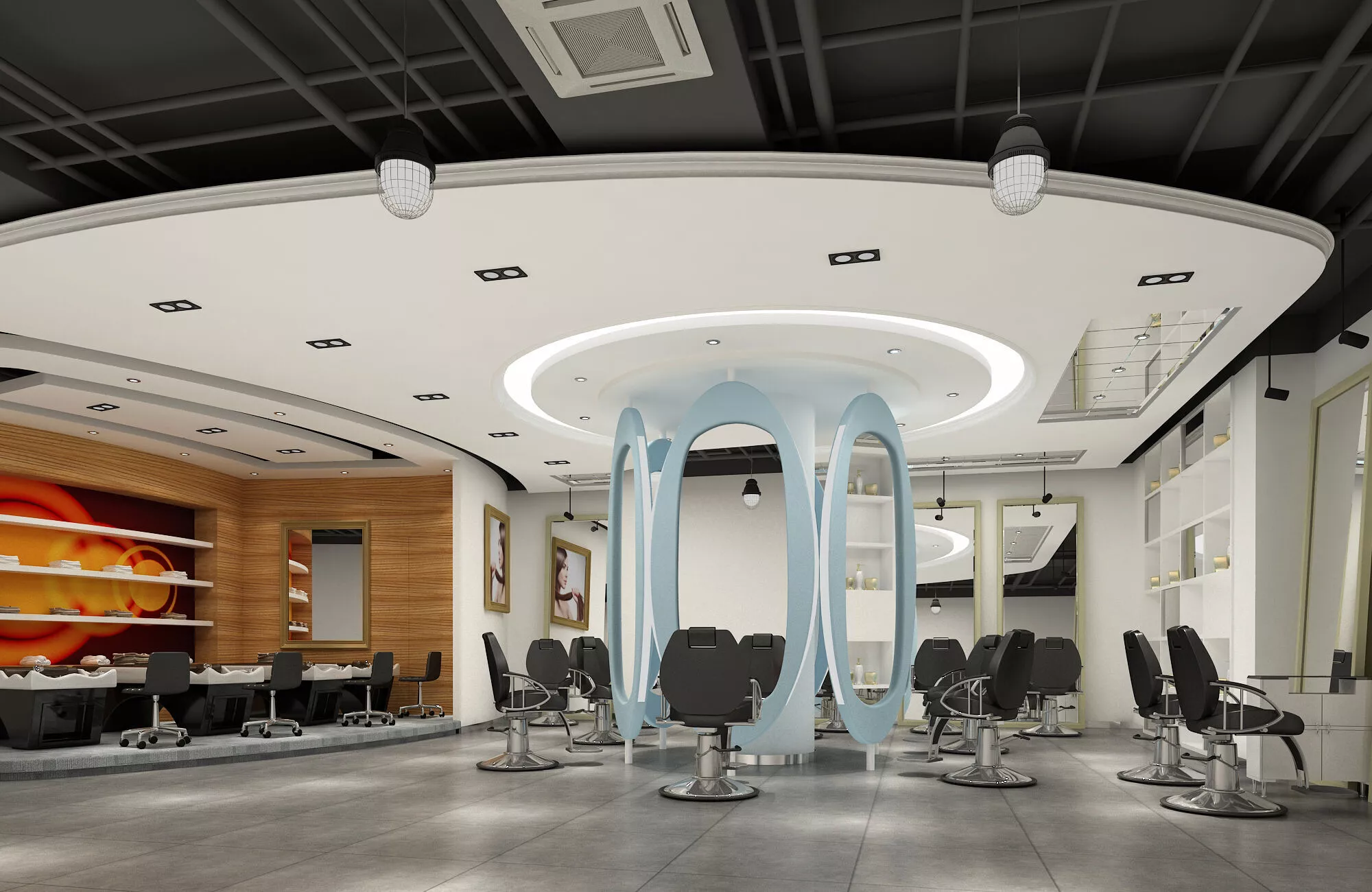 Hair salon 01 3D model