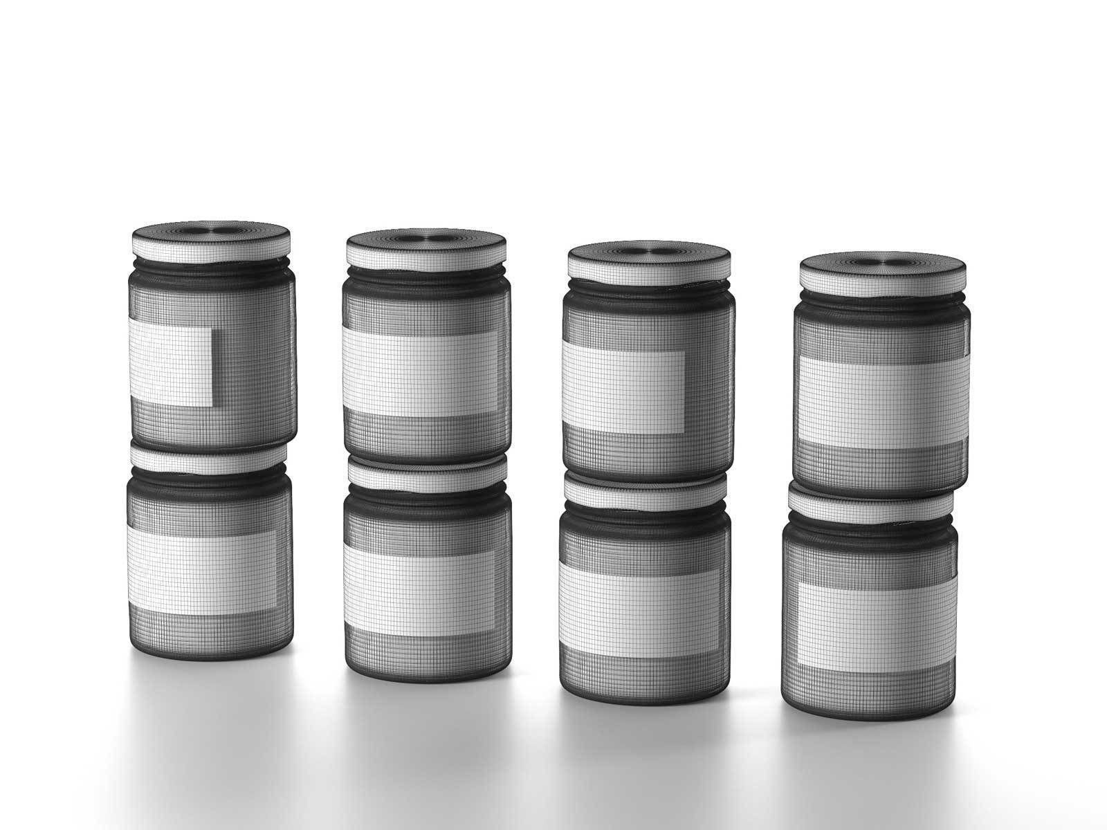 Bottles with Soy for Candles 3D model_3