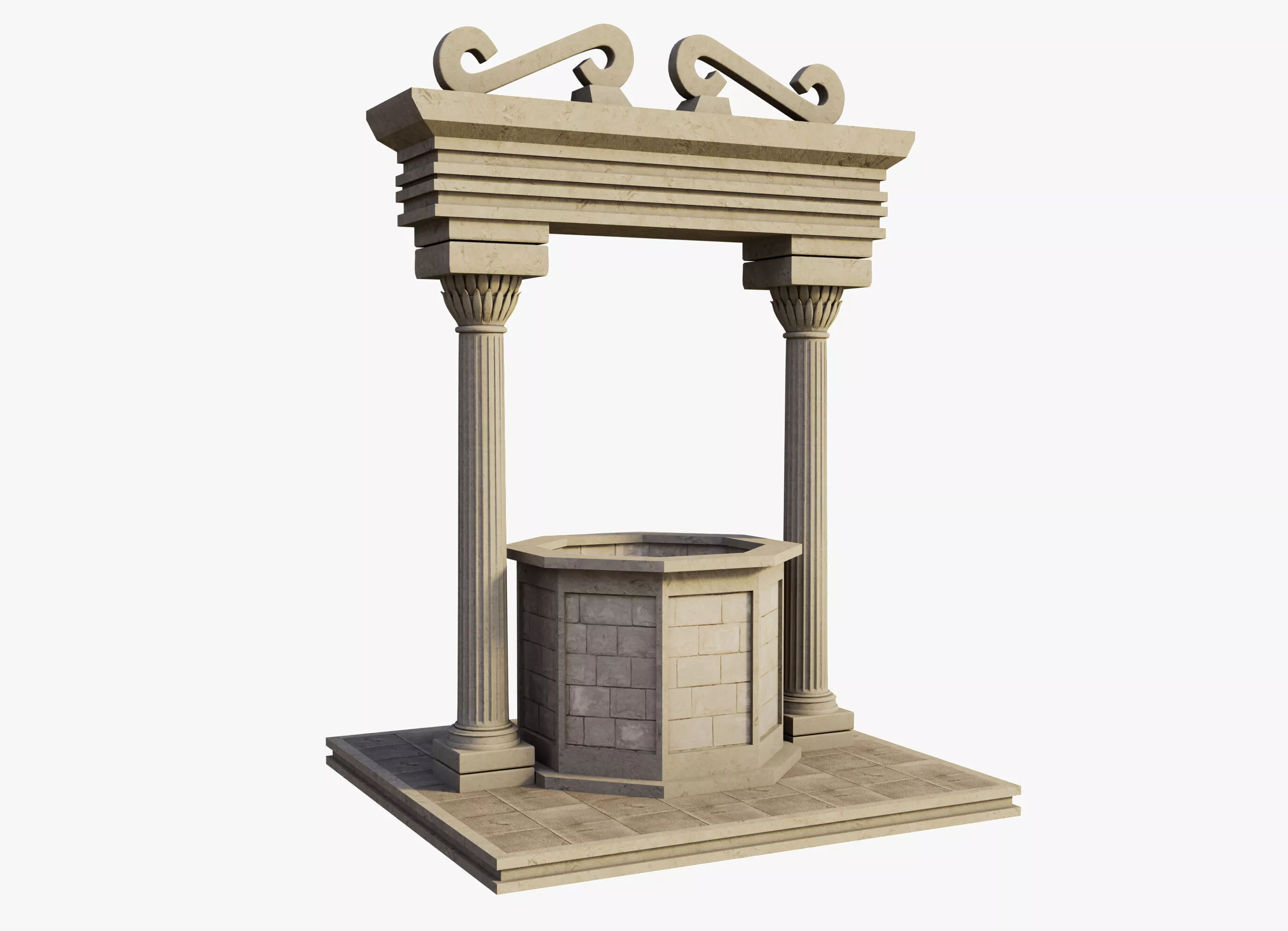 Ancient Roman Well Free 3D model