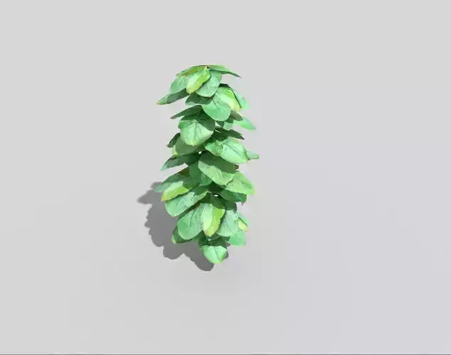 low poly ground plant Low-poly 3D model