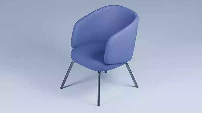Modern Upholstered Armchair 3D model
