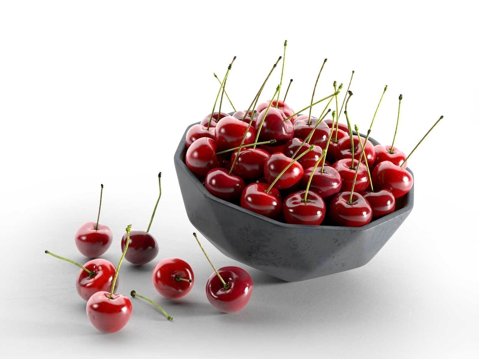 Bowl of Cherries 3D model_1