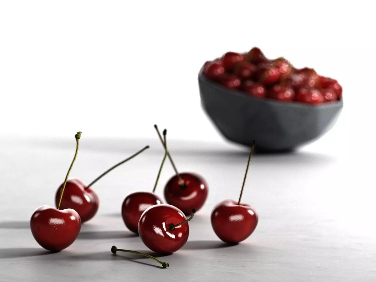 Bowl of Cherries 3D model_0