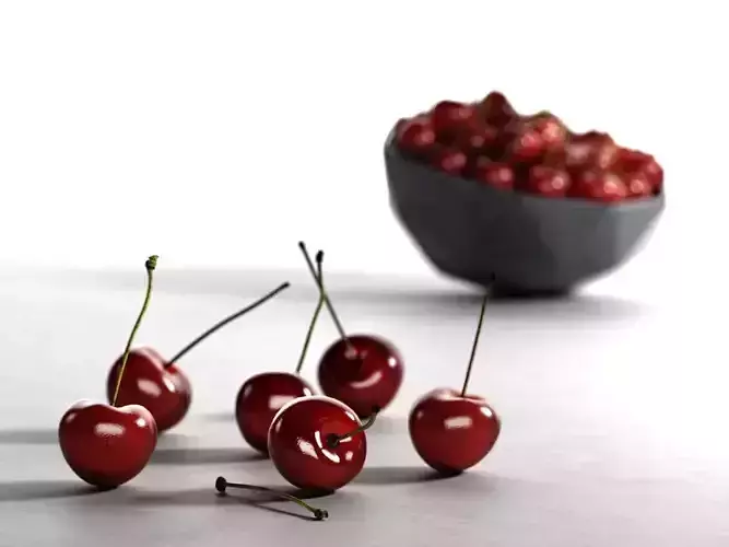 Bowl of Cherries 3D model