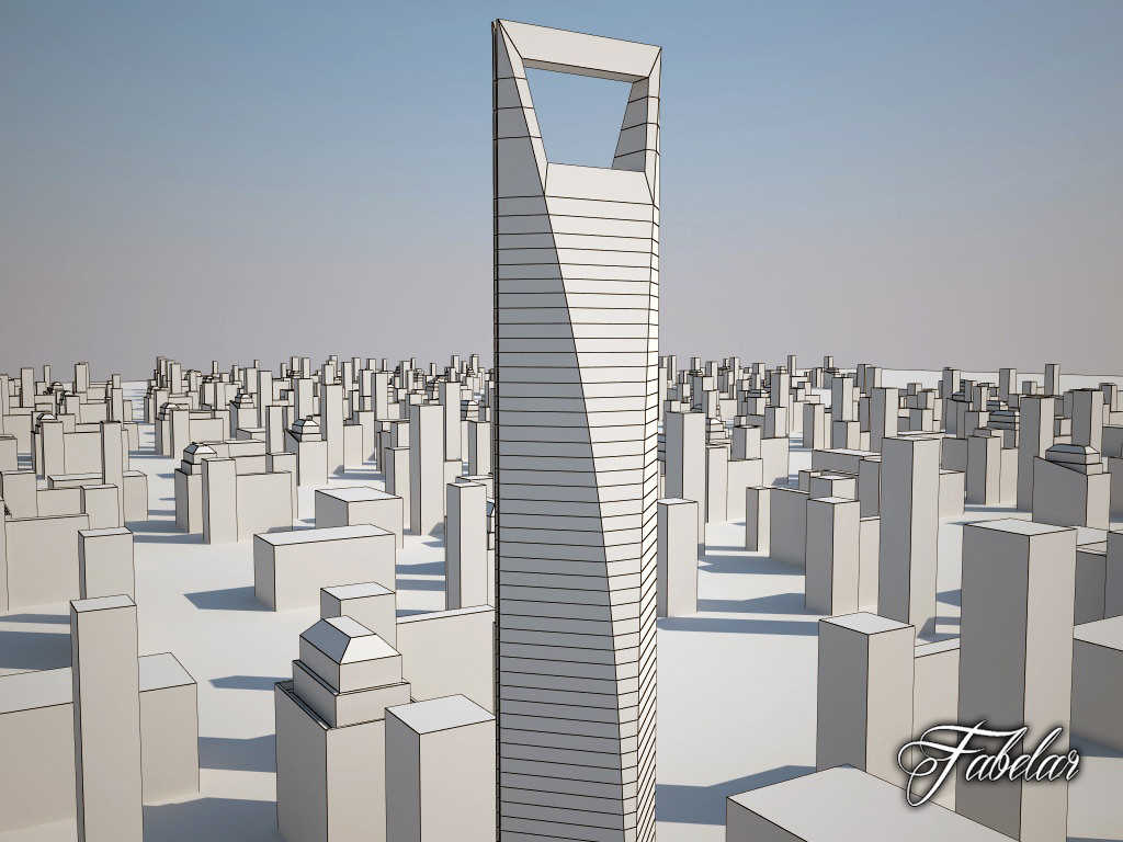 Buildin 28 Shangai WFC Low-poly 3D model_5